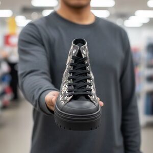 Green Converse Lugged Chuck platform heel high top Floral